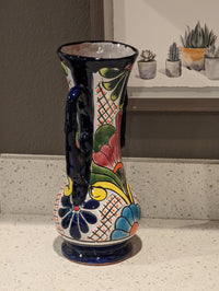 Flower Vase Home Decor, Talavera Mexican Pottery, Ceramic Vase, Hand Painted Decorative Vase, Colorful Home Decor, Wedding Gift