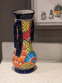 Flower Vase Home Decor, Talavera Mexican Pottery, Ceramic Vase, Hand Painted Decorative Vase, Colorful Home Decor, Wedding Gift