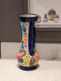 Flower Vase Home Decor, Talavera Mexican Pottery, Ceramic Vase, Hand Painted Decorative Vase, Colorful Home Decor, Wedding Gift