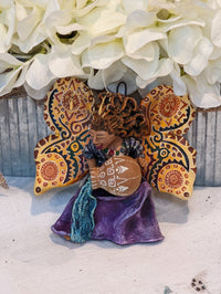 Angel Christmas Ornament, Handmade Butterfly Wall Decor from Oaxaca, Whimsical Mexican Folk Art, Angel Wings Wall Decor, Butterfly Decor