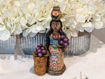 Woman Vendor, Home Decor Mexican Folk Art, Handmade Woman Figurine Statue, Clay Pottery Original Art from Oaxaca, Mexico