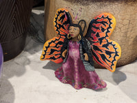 Angel Christmas Ornament, Handmade Home Decor from Oaxaca, Whimsical Mexico Folk Art, Angel Wings Wall Decor, Unique Butterfly Decor