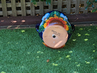 Colorful 10.5" Round Planter Talavera Ceramic Flower Pot, Handmade Pottery Outdoor Garden Decor as Indoor Home Decor Unique Gift