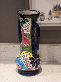 Flower Vase Home Decor, Talavera Mexican Pottery, Ceramic Vase, Hand Painted Decorative Vase, Colorful Home Decor, Wedding Gift