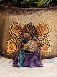 Angel Christmas Ornament, Handmade Butterfly Wall Decor from Oaxaca, Whimsical Mexican Folk Art, Angel Wings Wall Decor, Butterfly Decor