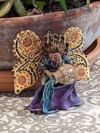 Angel Christmas Ornament, Handmade Butterfly Wall Decor from Oaxaca, Whimsical Mexican Folk Art, Angel Wings Wall Decor, Butterfly Decor