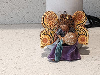 Angel Christmas Ornament, Handmade Butterfly Wall Decor from Oaxaca, Whimsical Mexican Folk Art, Angel Wings Wall Decor, Butterfly Decor