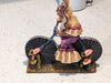 Oaxacan Vendor Woman on Bicycle, Mexican Folk Art from Oaxaca, Clay Figurine, Handmade by Juan Jose Aguilar, Collectible Women Statuette