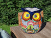 Gorgeous 14" Owl Flower Pot, Talavera Ceramic Planter, Handmade Pottery, Outdoor Garden Decor, Indoor Home Decor, Unique Gift for Birders