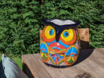 Gorgeous 14" Owl Flower Pot, Talavera Ceramic Planter, Handmade Pottery, Outdoor Garden Decor, Indoor Home Decor, Unique Gift for Birders