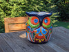 Gorgeous 14" Owl Flower Pot, Talavera Ceramic Planter, Handmade Pottery, Outdoor Garden Decor, Indoor Home Decor, Unique Gift for Birders