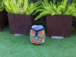 Gorgeous 14" Owl Flower Pot, Talavera Ceramic Planter, Handmade Pottery, Outdoor Garden Decor, Indoor Home Decor, Unique Gift for Birders