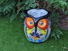 Gorgeous 14" Owl Flower Pot, Talavera Ceramic Planter, Handmade Pottery, Outdoor Garden Decor, Indoor Home Decor, Unique Gift for Birders