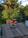 Gorgeous 14" Owl Flower Pot, Talavera Ceramic Planter, Handmade Pottery, Outdoor Garden Decor, Indoor Home Decor, Unique Gift for Birders