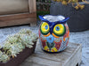 Gorgeous 14" Owl Flower Pot, Talavera Ceramic Planter, Handmade Pottery, Outdoor Garden Decor, Indoor Home Decor, Unique Gift for Birders