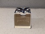 Tissue Holder, Blue & White Tissue Cover, Square Tissue Box Holder, Ceramic Talavera Pottery, Handmade in Mexico, 6" Tall