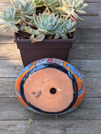 Owl Flower Pot, Ceramic Planter, Handmade Talavera Pottery, Outdoor Garden Decor, Indoor Planter Home Decor, Unique Gift for Birders
