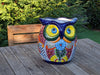 Gorgeous 14" Owl Flower Pot, Talavera Ceramic Planter, Handmade Pottery, Outdoor Garden Decor, Indoor Home Decor, Unique Gift for Birders