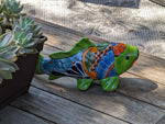 Ceramic Fish, Talavera Pottery, Handmade in Mexico, Fish Home Decor, Garden or Porch Decor, Yard Art, Unique Gift for Fish Lovers