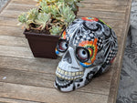 Colorful Skull Decor, Talavera Pottery, Ceramic Skull Art, Decorative Skull Head, Day of the Dead, Largest Size, Halloween Party Decoration