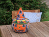 Pumpkin Halloween Decor, Indoor Halloween Party Decor or Outdoor Fall Garden Decor for Trick or Treat, Handmade Mexican Talavera Pottery