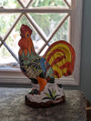 Rooster Statue Kitchen Decor, Talavera Pottery, Mexican Home Decor, Handmade Rooster Figurine, Indoor Outdoor, Large Decorative Rooster