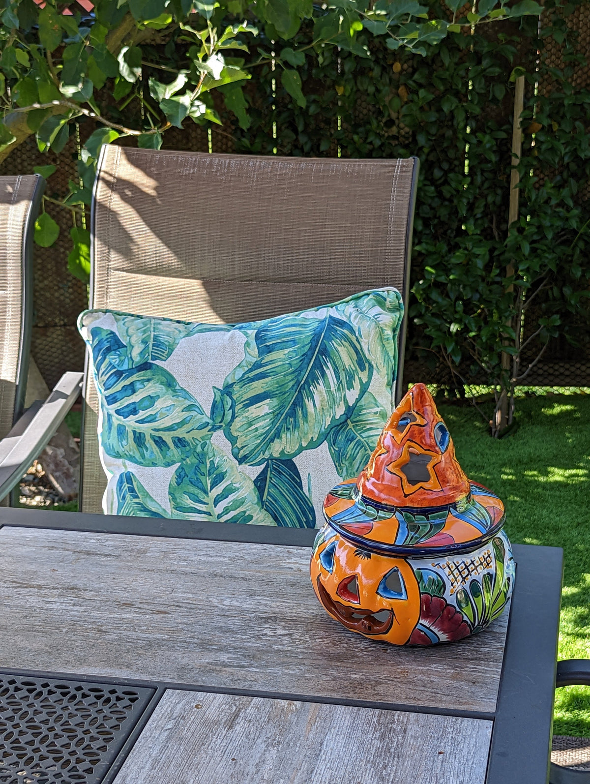 Pumpkin Halloween Talavera Pottery, Decorative Pumpkin, Handmade Mexican Talavera Art, Fall Garden Decor, Talavera Halloween Decor, Small