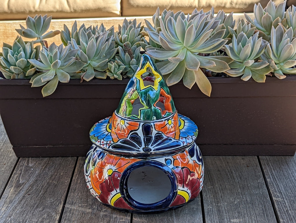 Pumpkin Halloween Talavera Pottery, Decorative Pumpkin, Handmade Mexican Talavera Art, Fall Garden Decor, Talavera Halloween Decor, Small