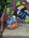 Pumpkin Halloween Talavera Pottery, Decorative Pumpkin, Handmade Mexican Talavera Art, Fall Garden Decor, Talavera Halloween Decor, Small