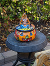 Pumpkin Halloween Talavera Pottery, Decorative Pumpkin, Handmade Mexican Talavera Art, Fall Garden Decor, Talavera Halloween Decor, Small