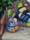 Pumpkin Halloween Talavera Pottery, Decorative Pumpkin, Handmade Mexican Talavera Art, Fall Garden Decor, Talavera Halloween Decor, Small