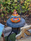 Pumpkin Halloween Talavera Pottery, Decorative Pumpkin, Handmade Mexican Talavera Art, Fall Garden Decor, Talavera Halloween Decor, Small