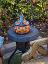 Pumpkin Halloween Talavera Pottery, Decorative Pumpkin, Handmade Mexican Talavera Art, Fall Garden Decor, Talavera Halloween Decor, Small