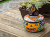 Pumpkin Halloween Decor, Indoor Halloween Party Decor or Outdoor Fall Garden Decor for Trick or Treat, Handmade Mexican Talavera Pottery