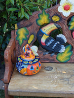 Pumpkin Halloween Talavera Pottery, Decorative Pumpkin, Handmade Mexican Talavera Art, Fall Garden Decor, Talavera Halloween Decor, Small