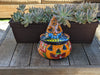 Pumpkin Halloween Talavera Pottery, Decorative Pumpkin, Handmade Mexican Talavera Art, Fall Garden Decor, Talavera Halloween Decor, Small