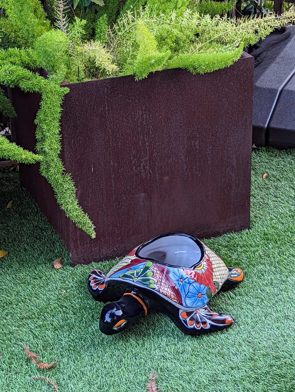 Mexican Turtle Planter, Planter Pot Outdoor Indoor, Talavera Pottery, Handmade Mexican Garden Decor, Yard Decor, Garden Planter, Home Decor