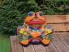 Frog Flower Pot, Colorful Ceramic Planter, Talavera Pottery, Indoor Outdoor Planter, Talavera Pot, Mexican Planter, Handmade Frog Pot, Large