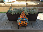 Pumpkin Halloween Talavera Pottery, Decorative Pumpkin, Handmade Mexican Talavera Art, Fall Garden Decor, Talavera Halloween Decor, Small