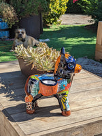 Cute Donkey Planter, Talavera Pottery, Planter Pot Decoration for Indoor Outdoor Home Decor, Handmade Mexican Burro Flower Pot