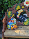 Pumpkin Halloween Talavera Pottery, Decorative Pumpkin, Handmade Mexican Talavera Art, Fall Garden Decor, Talavera Halloween Decor, Small