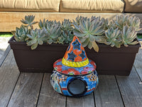Pumpkin Halloween Talavera Pottery, Decorative Pumpkin, Handmade Mexican Talavera Art, Fall Garden Decor, Talavera Halloween Decor, Small