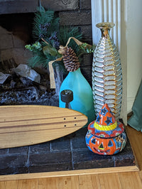 Pumpkin Halloween Talavera Pottery, Decorative Pumpkin, Handmade Mexican Talavera Art, Fall Garden Decor, Talavera Halloween Decor, Small