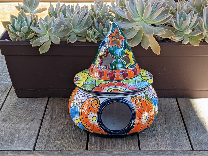 Pumpkin Halloween Talavera Pottery, Decorative Pumpkin, Handmade Mexican Talavera Art, Fall Garden Decor, Talavera Halloween Decor, Small