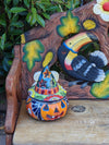 Pumpkin Halloween Talavera Pottery, Decorative Pumpkin, Handmade Mexican Talavera Art, Fall Garden Decor, Talavera Halloween Decor, Small