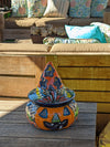 Pumpkin Halloween Talavera Pottery, Decorative Pumpkin, Handmade Mexican Talavera Art, Fall Garden Decor, Talavera Halloween Decor, Small