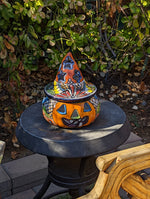 Pumpkin Halloween Talavera Pottery, Decorative Pumpkin, Handmade Mexican Talavera Art, Fall Garden Decor, Talavera Halloween Decor, Small