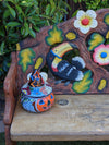 Pumpkin Halloween Talavera Pottery, Decorative Pumpkin, Handmade Mexican Talavera Art, Fall Garden Decor, Talavera Halloween Decor, Small