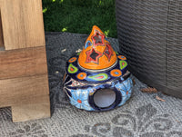 Pumpkin Halloween Talavera Pottery, Decorative Pumpkin, Handmade Mexican Talavera Art, Fall Garden Decor, Talavera Halloween Decor, Small