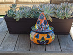 Pumpkin Halloween Talavera Pottery, Decorative Pumpkin, Handmade Mexican Talavera Art, Fall Garden Decor, Talavera Halloween Decor, Small